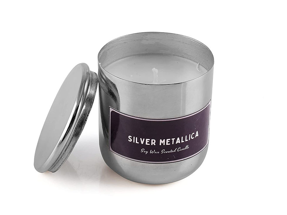 Thumbnail: Floish Decor Premium Unscented Metal Lid Metallic Candle