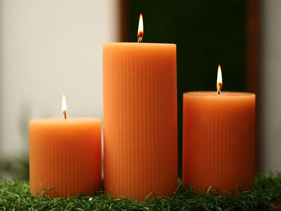 Thumbnail: Floish Decor Premium Scneted Ribbed Pillar Candle