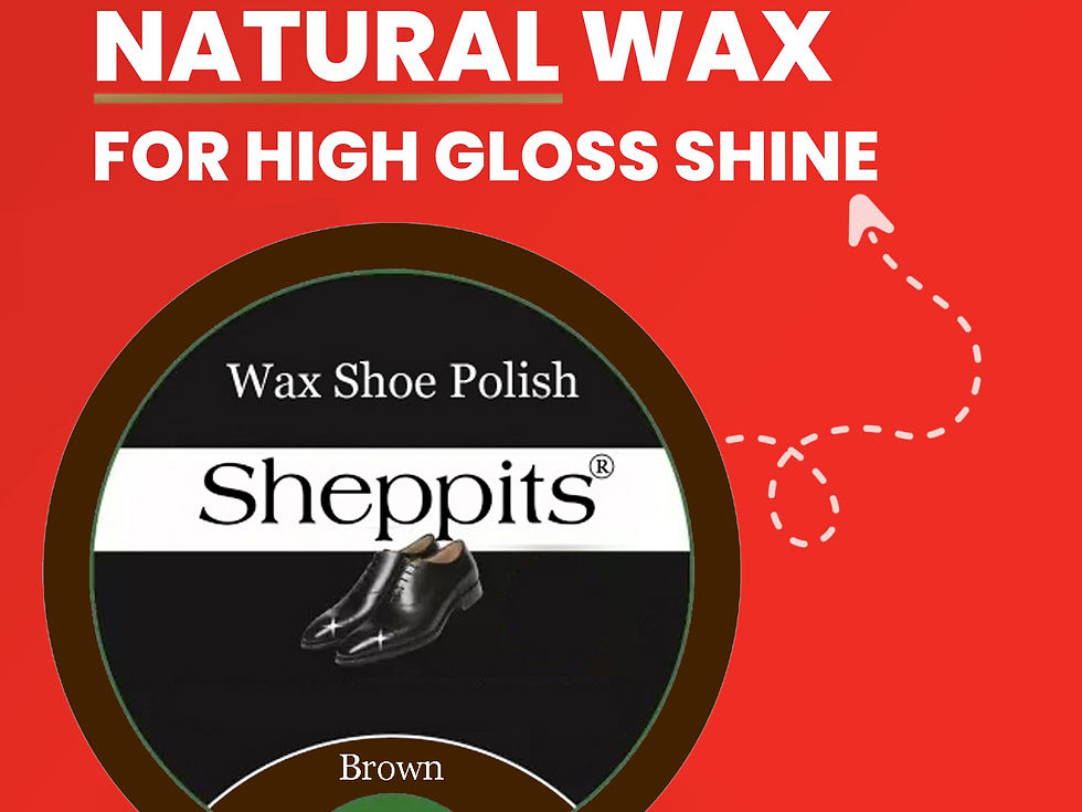 Thumbnail: Sheppits Premium Shoe Shiner & Shoe Polish (Brown) Combo | Shoe Care Kit