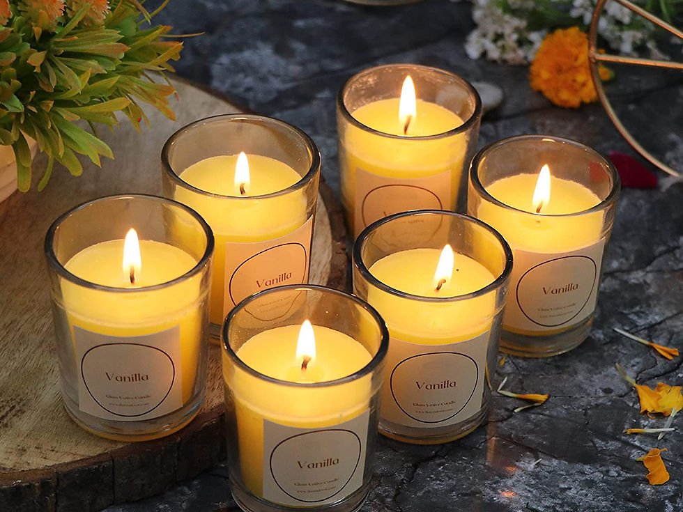 Thumbnail: Floish Decor Premium Scented Votive Glass Candles Set