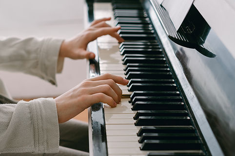 child playing piano