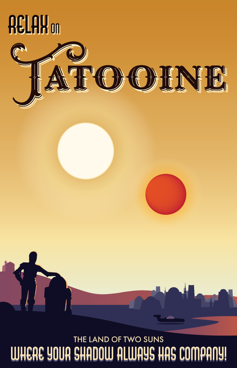 Space Travel Poster Tatooine