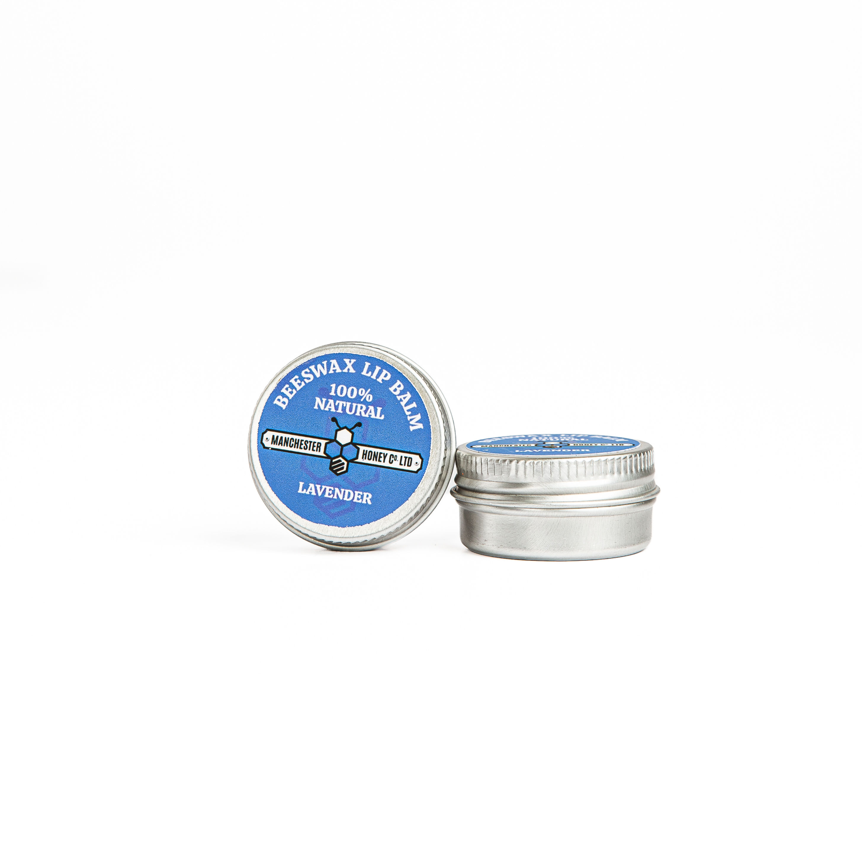 10ml Lavender Lip Balm by Manchester Honey Co. Handcrafted with local beeswax for soothing, calming care.