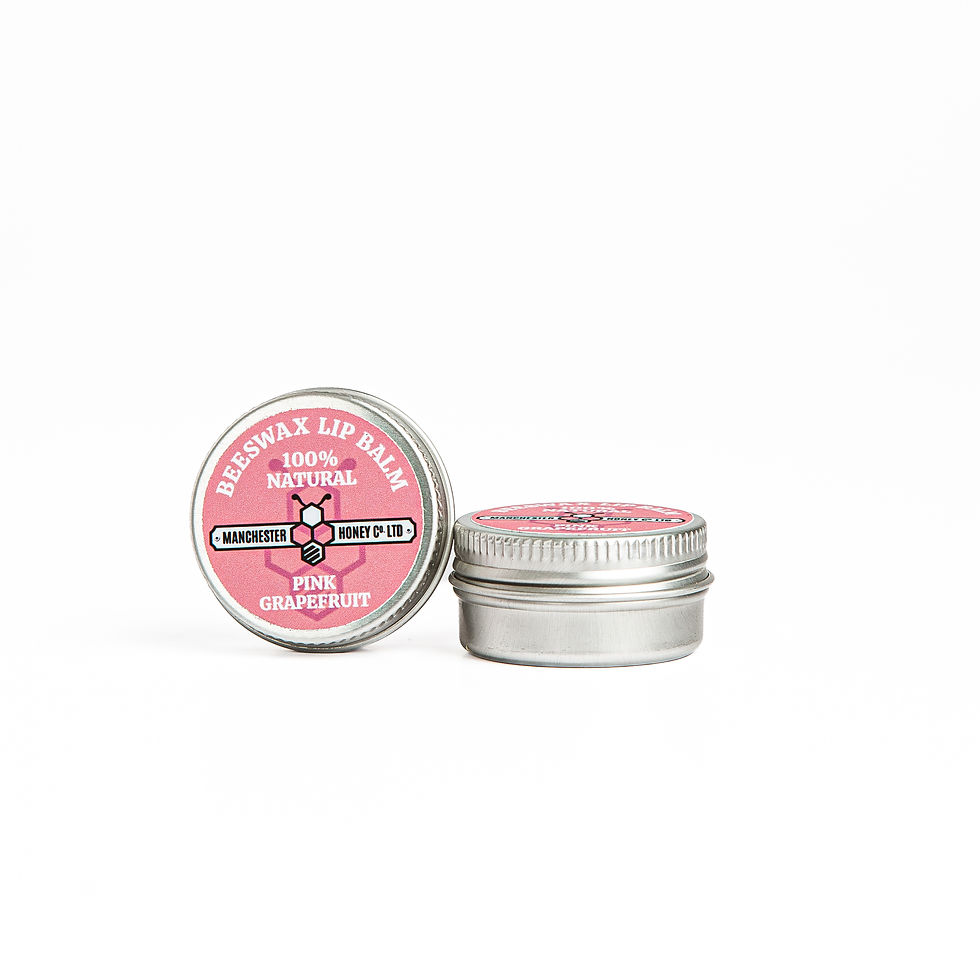 10ml Pink Grapefruit Lip Balm by Manchester Honey Co. Handcrafted with local beeswax and tangy essential oil.