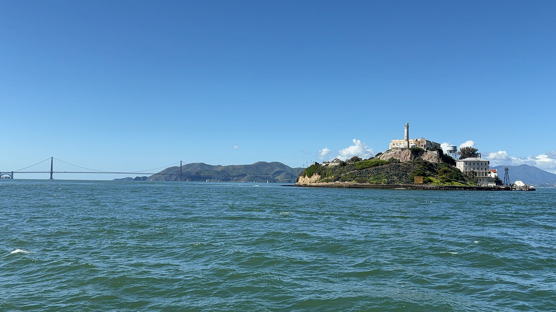 San Francisco Blick auf Alcatraz und Golden Gate Bridge