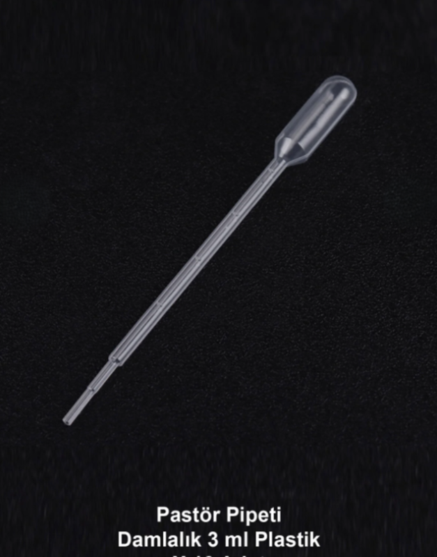 Pastör Pipeti Damlalık 3 ml Plastik 50 Adet