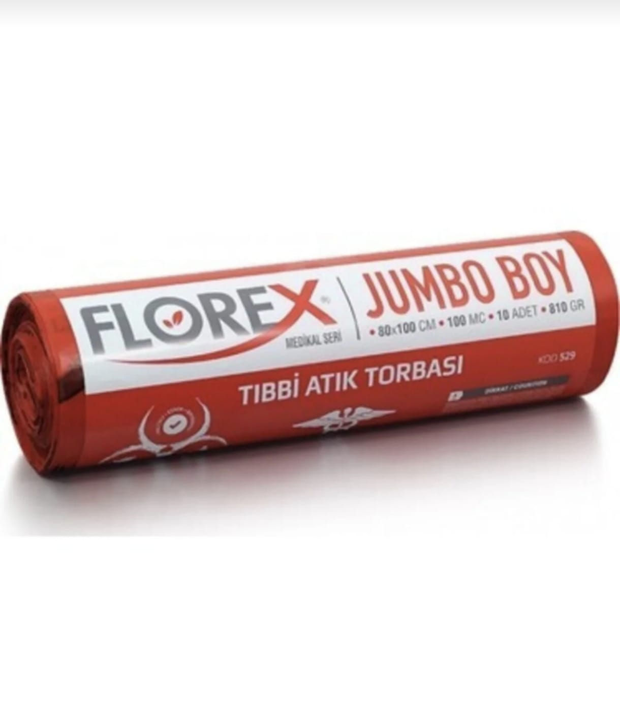 Jumbo Boy Tıbbi Atık Çöp Poşeti 80 x 110 cm 1 Rulo