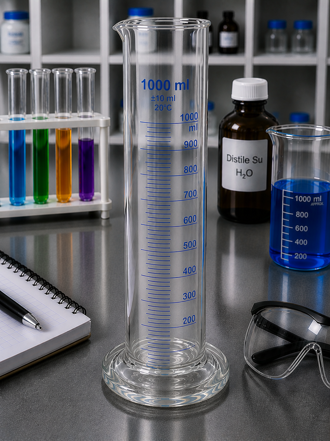 Cam Mezür Uzun Form A Kalite Borosilikat 1000ml 1 Adet