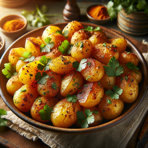 Tangy Amchur Roasted Potatoes