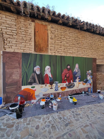 Mural cena judía Daroca