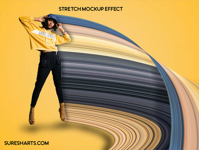 Creative Stock - Stretched Image Premium PSD Effect Mockup[Free Download]