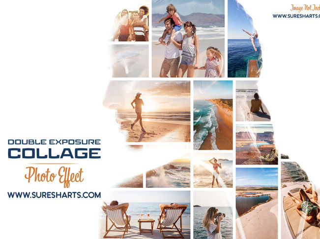 Photo Collage Simple Mosaic Mockup PSD Template [Free Download]