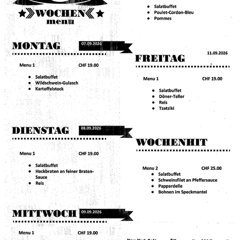 Wochenmenü KW37