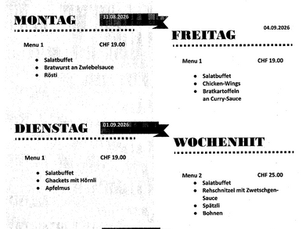Wochenmenü KW36