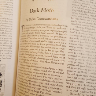 My first printed article.
