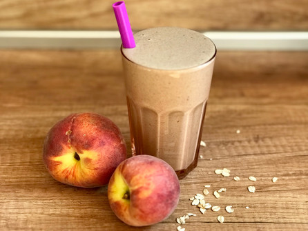 Peaches and Cream Quinoa Smoothie