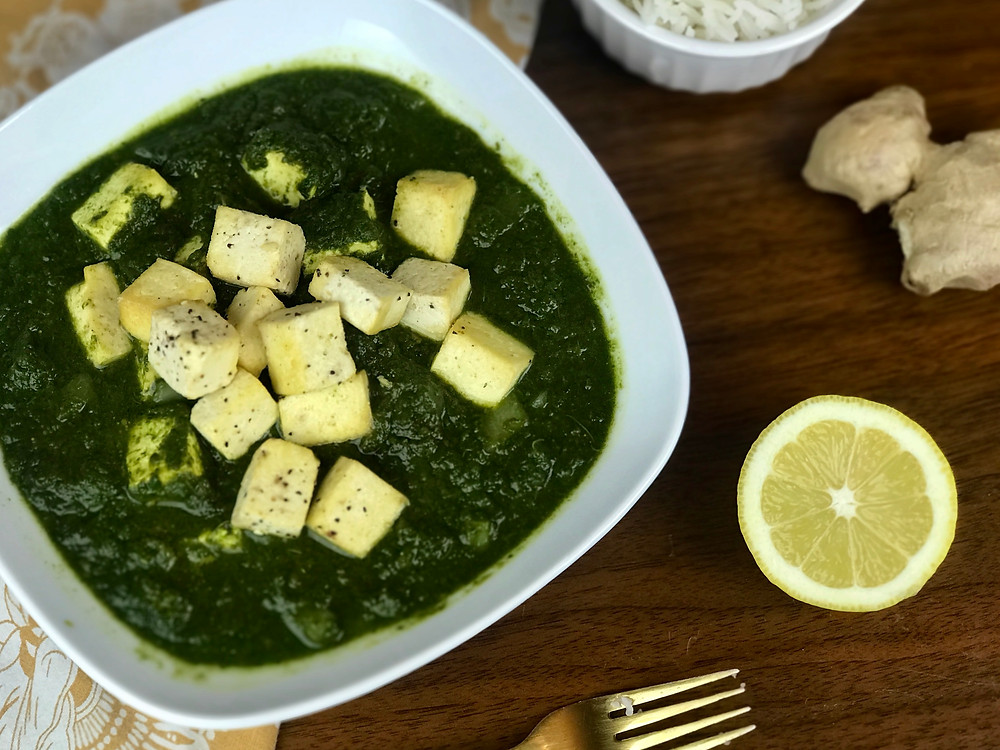 Vegan Palak Paneer Saag Paneer