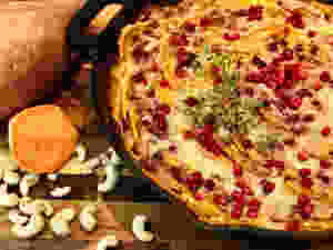 Sweet Potatoes Au Gratin with Pomegranate