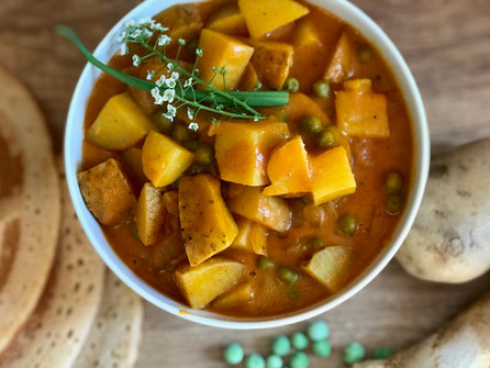Vegan Potato and Pea Curry