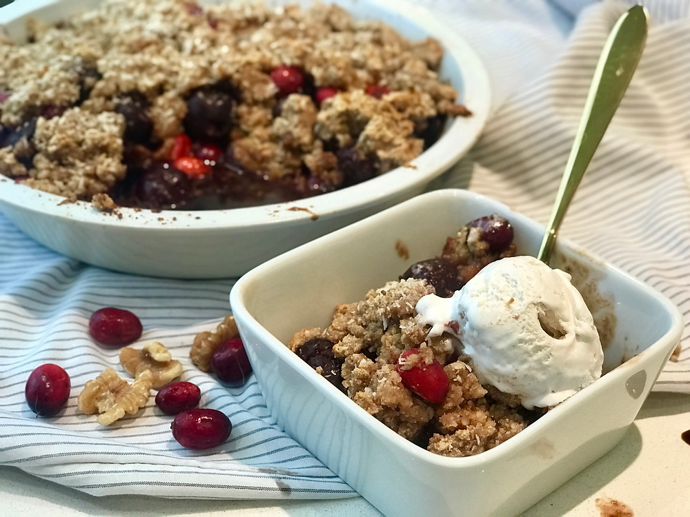 Cranberry and Cherry Crisp