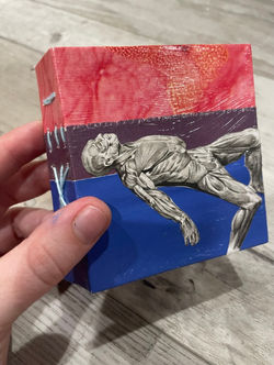 hand-bound notebook 'bi panic'