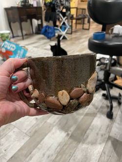 river rock mug