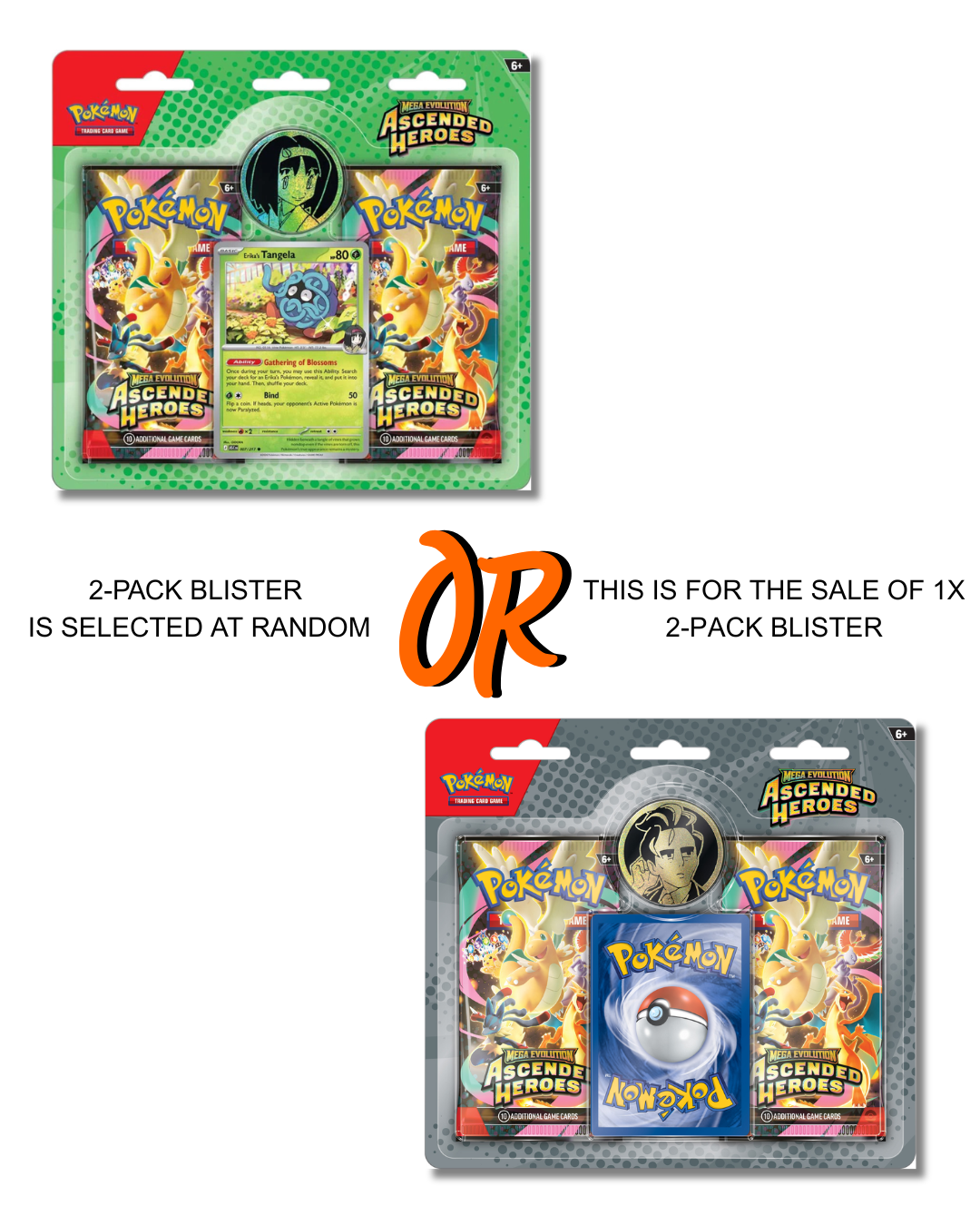 Pokémon TCG: Mega Evolution - Ascended Heroes 2-PackBlister (selected at random)