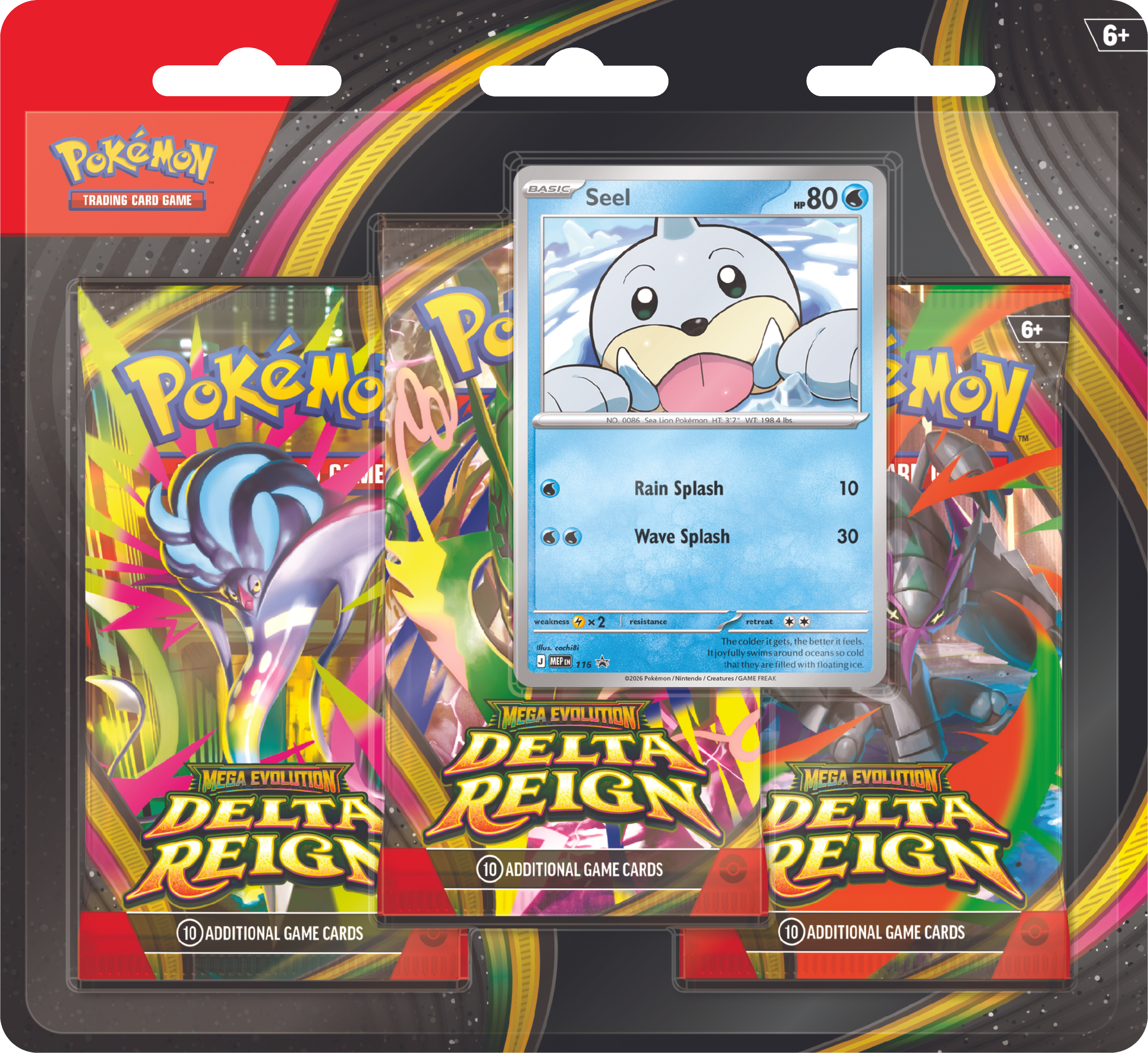 Pokémon TCG: Mega Evolution Delta Reign Three-Booster Blister
