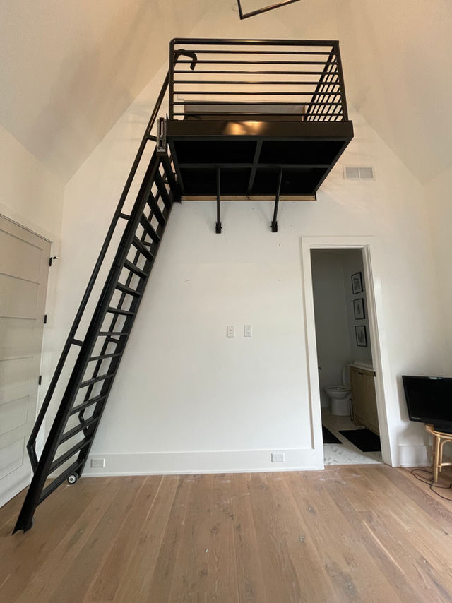 loft staircase and railing built in coweta county, ga