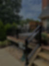 custom powder coated railings on patio