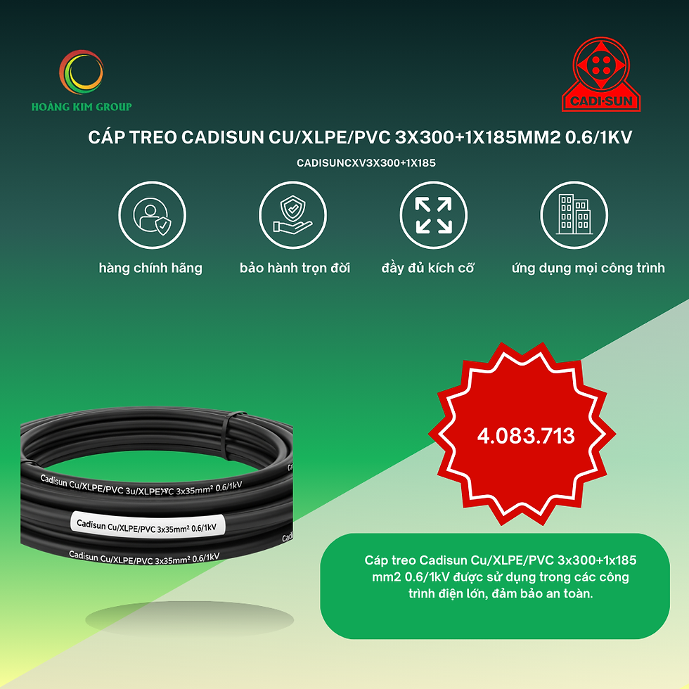 Cáp treo Cadisun 3x300+1x185mm2