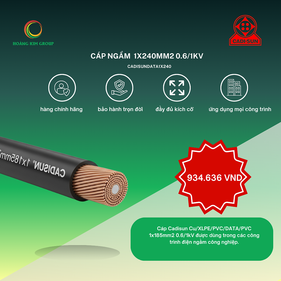 Cáp ngầm 1x240mm2 0.6/1kV