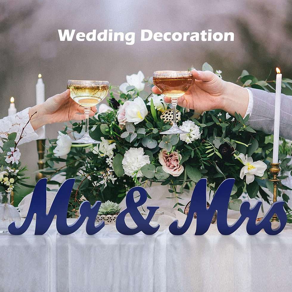 Thumbnail: Mr & Mrs Sign for Wedding Table, Large Mr and Miss Wooden Letters, Party Decora