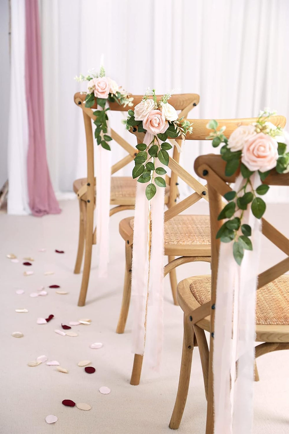 Thumbnail: Wedding Aisle Decorations for Wedding Ceremony Set of 10 Pew Flowers for Church