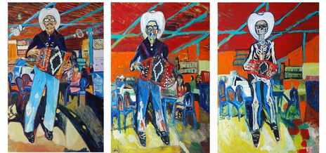 Accordion Man Tryptych