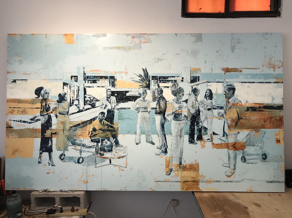 Thumbnail: Poolside Cocktails - 48 x 84 inch (SOLD)