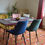 Thumbnail: Candy Stripe Coastal Cottage Dining Table 140 cm L x 80 cm W x 75