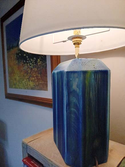 Thumbnail: Handcrafted Coastal Cottage Wood Lamp Base Harbour Lights Colour Scheme