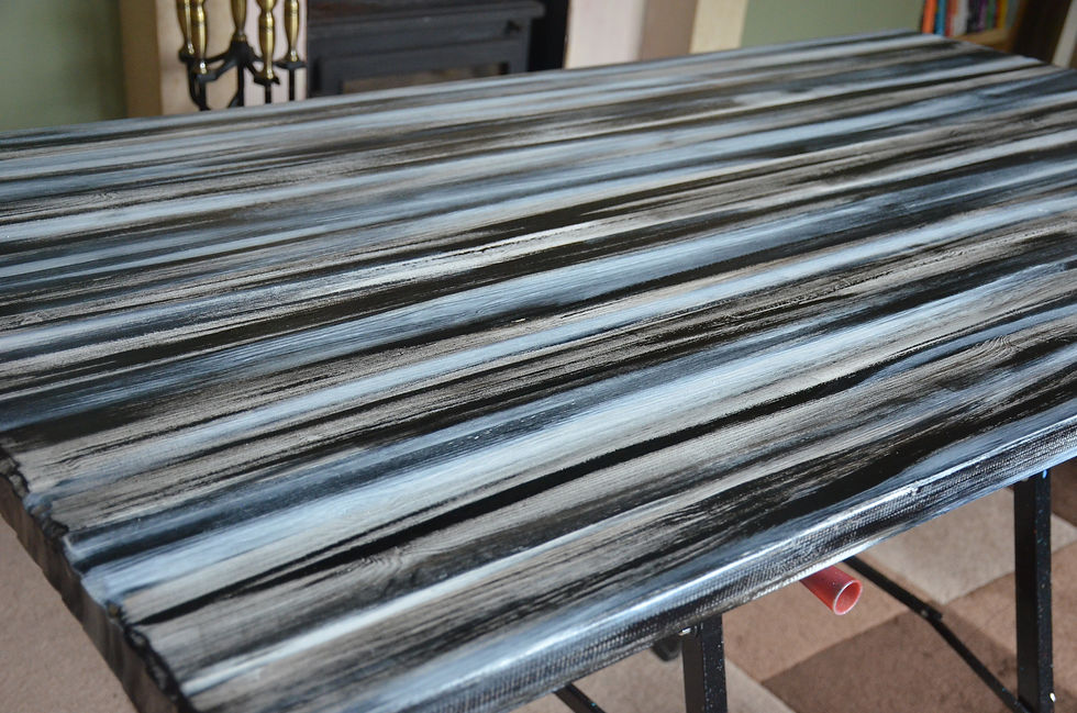 Thumbnail: Bespoke Coastal Cottage Dining Table in our Unique Rocky Coastline Colours