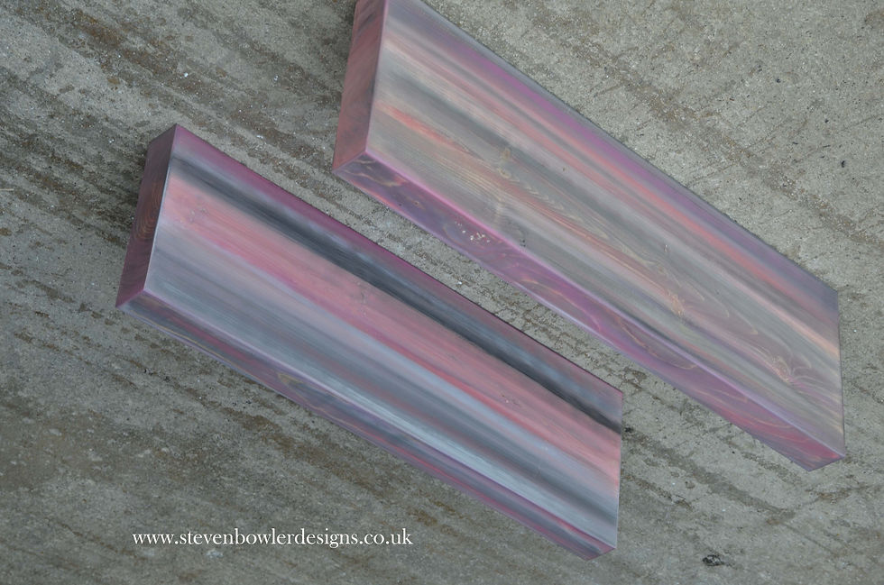 Thumbnail: 1 x 2ft Dusk Till Dawn Coastal Cottage Floating Shelf with Plain Edging