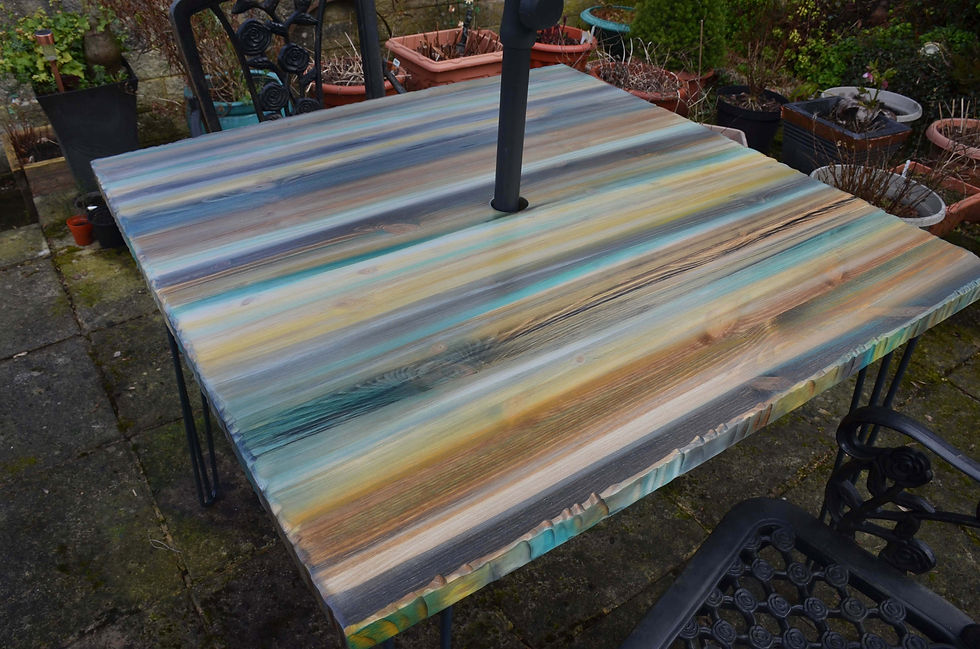 Thumbnail: Outdoor Bistro Table 90 cm Square in our Unique Sandy Cove Colour Scheme