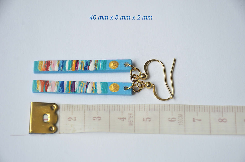 Thumbnail: Ocean Sunset Coastal Wood Earrings with Hypoallergenic Hooks