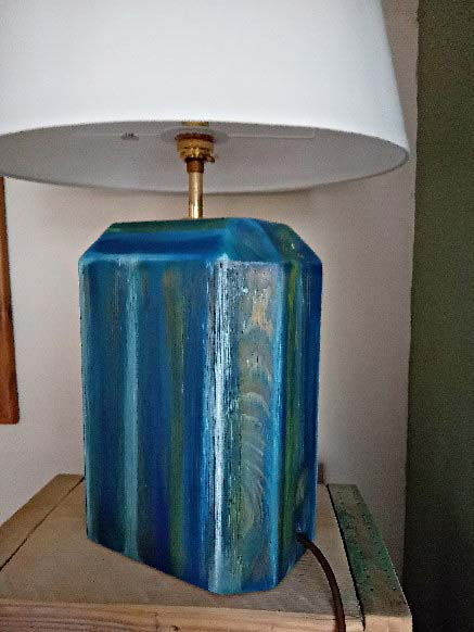 Thumbnail: Handcrafted Coastal Cottage Wood Lamp Base Harbour Lights Colour Scheme