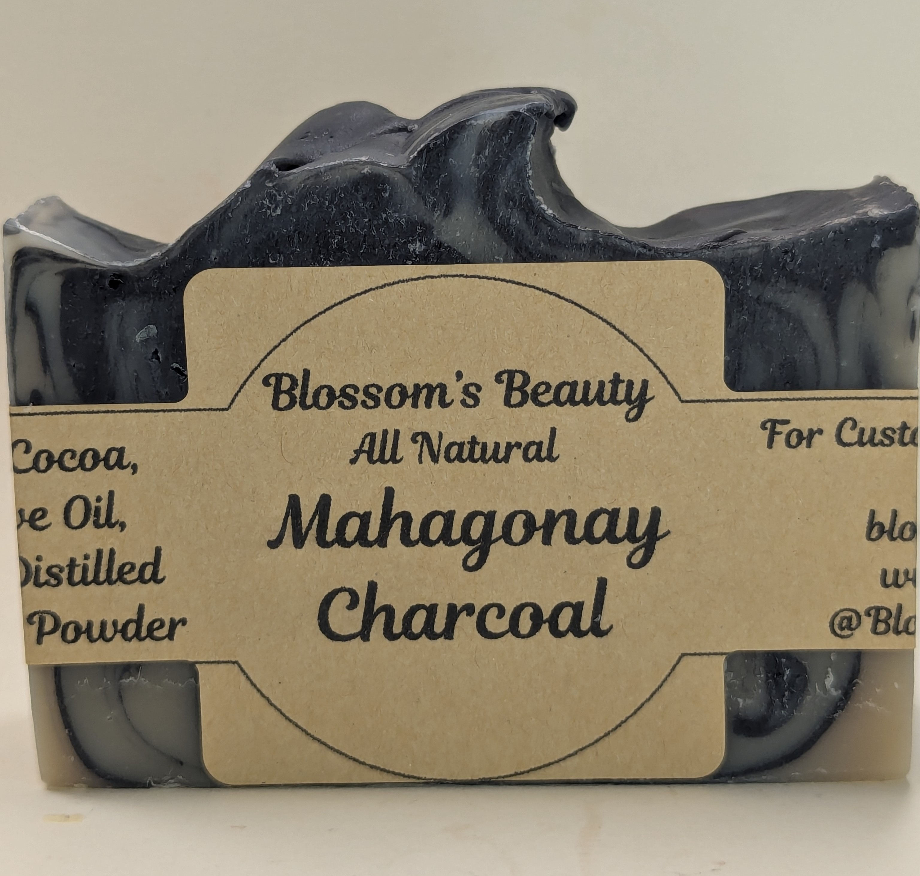 Blossom's Beauty Mahogany Charcoal soap bar