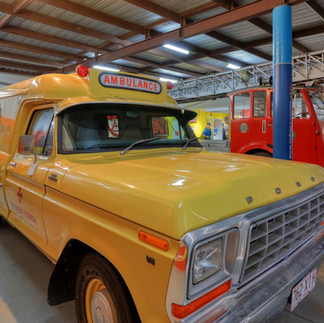 QAS Ambulance on display with the Emergency Services