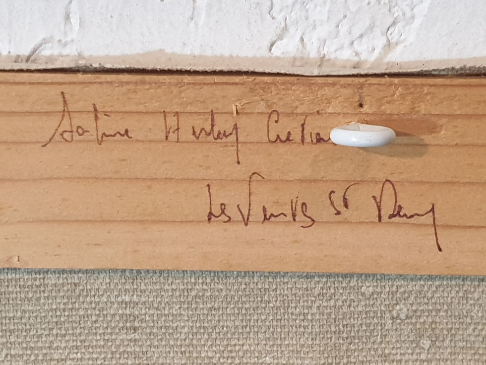 Miniature : Tableau signé daté titré. Paysage ; bord de rivière.  Peinture huile sur toile. 