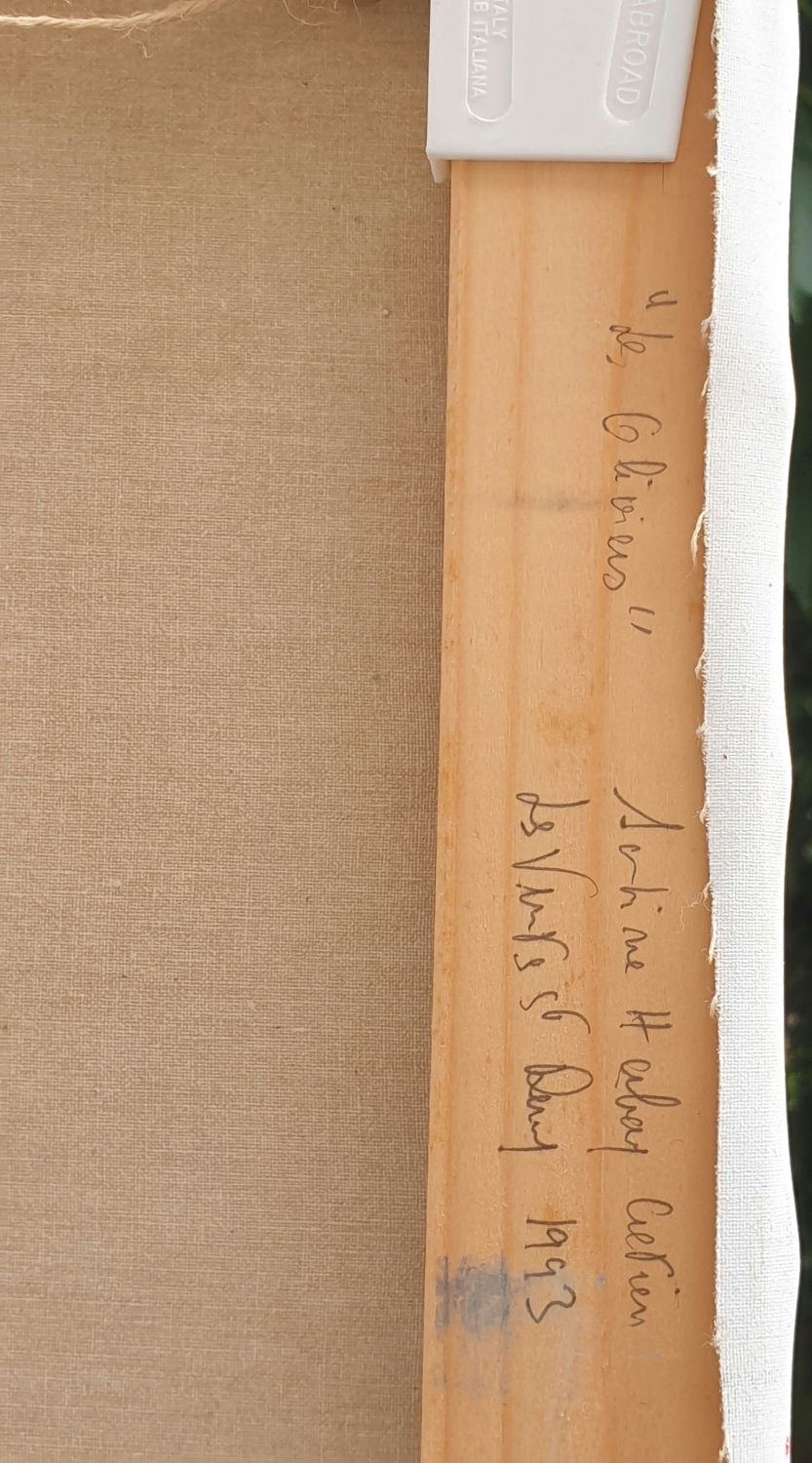 Miniature : Tableau signé daté titré.  Peinture huile sur toile. 