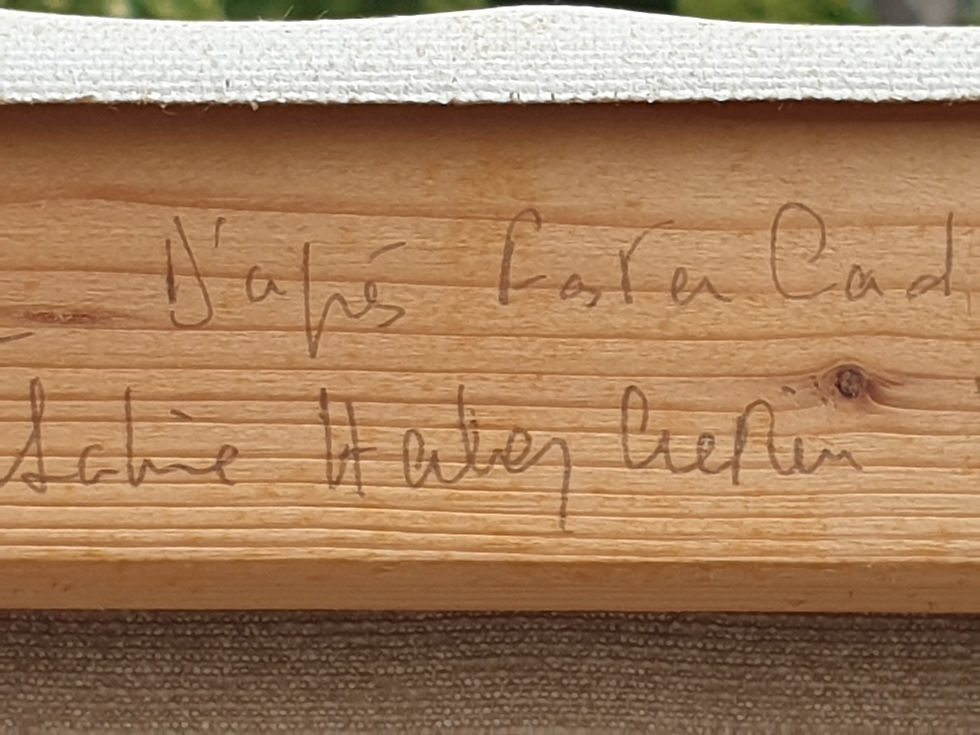 Miniature : Tableau signé daté titré.  Peinture huile sur toile. 