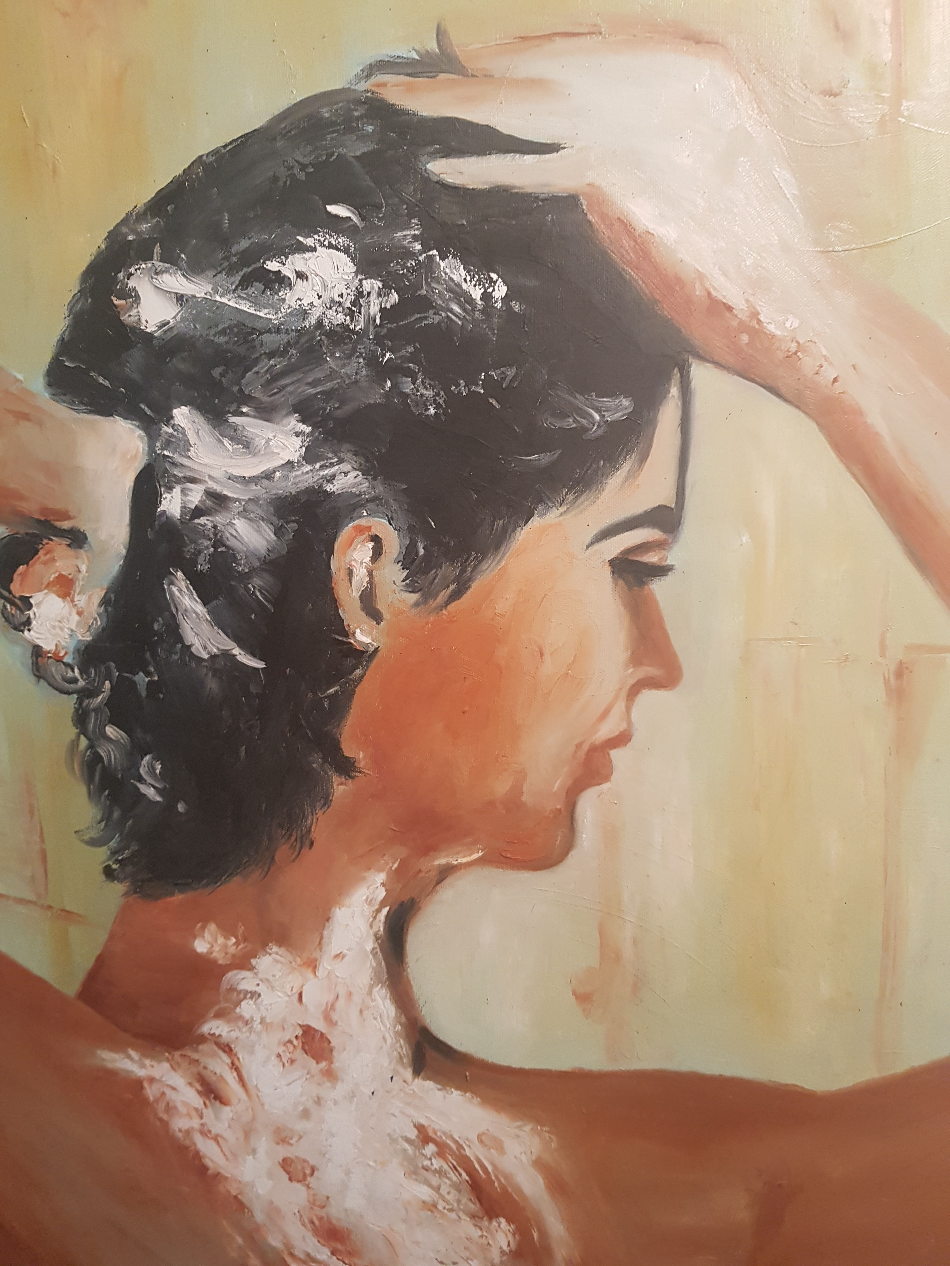 Tableau . Portrait. Peinture huile sur toile.