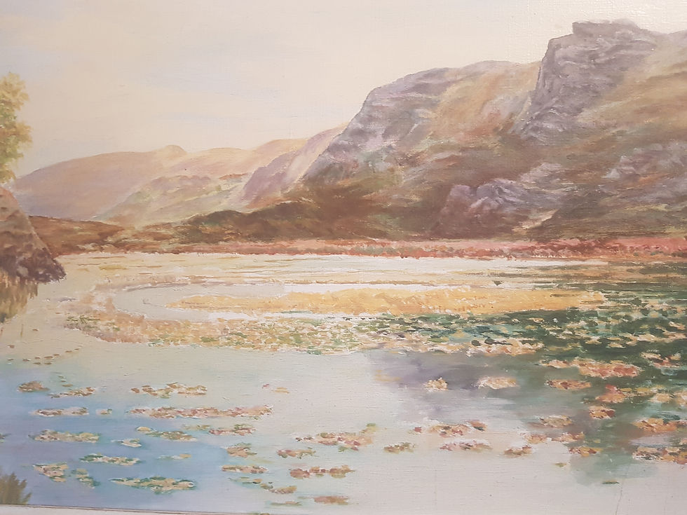 Miniature : Tableau signé titré. Paysage. Peinture huile sur toile. 